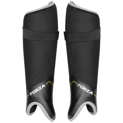 Image of FORZA Pro Hockey Shin Pads High Impact Protection for Field Players (Large, Grey)