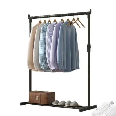 Image of Weppduk Heavy Duty Clothes Rail Adjustable Clothing Garment Rack Portable On Wheels Freestanding Metal For Coats, Skirts, Shirts, Sweaters
