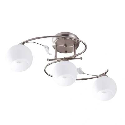 Image of Lindby ceiling light Svean, 3 light, white, glass, length 40cm