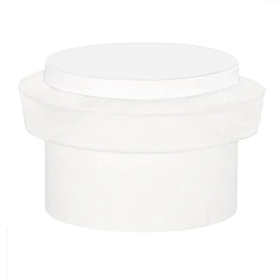 Image of EVI Herrajes Herrajes, Self Adhesive Door Stopper, Stainless Steel, White Lacquered, Silicone, Ref I 163 B BL