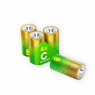 Image of GP batteries Ultra Alkaline C Pack of 4 Superb operating time 14AU LR14 1.5V (Packaging may vary)