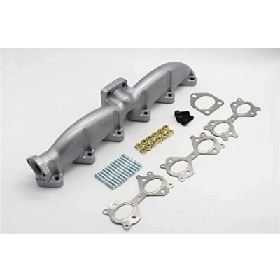 Image of Cast Iron Exhaust Manifold with Gaskets Compatible for E46 E39 E60 E61 E38 E65 E83 E53 3 5 7 X3 X5