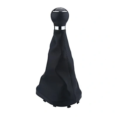 Image of Qiilu 6 Speed Car Gear Shift Knob Gearstick Gaiter Boot Kit