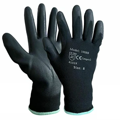Image of 12 PAIRS PU COATED WORK GLOVES BUILDERS MECHANIC CONSTRUCTION GARDEN GRIP (S (7))