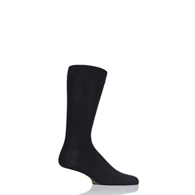 Image of 1 Pair Back In Black Colour Burst Bamboo Socks with Smooth Toe Seams Men&#039;s 6 11 Mens SOCKSHOP