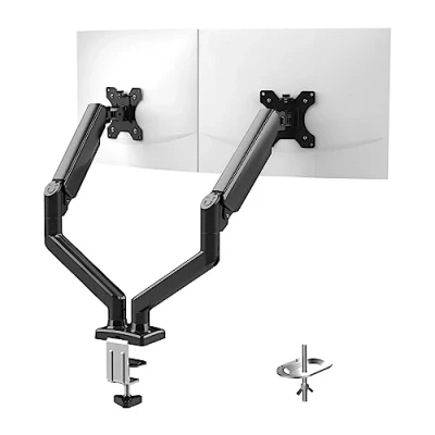 Image of GRIFEMA GB2003 2 Dual Monitor Arm Desk Mount for 13&quot; to 32&quot; Screen, Gas Spring Stand, Weight 4 18KG, Height Adjustable VESA 75 &amp; 100mm