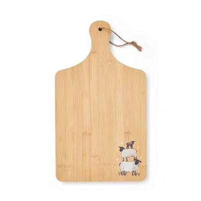 Image of Cooksmart British Designed Wooden Chopping Boards Board/Paddle Board Lovely for All Types of Kitchen Wood Great Meat &amp; Veg Highland Sheep