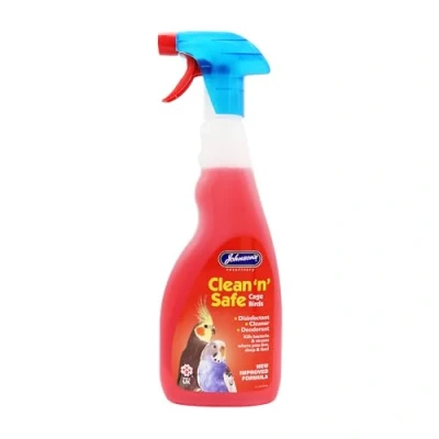 Image of Johnsons Clean and Safe Cage Bird Disinfectant Spray 500ml, Kills Bacteria Viruses, Fresh Fragrance