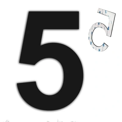 Image of nanlyiau 3in black self adhesive number mailbox numbers stainless steel house door made of solid SUS304 used for street hotel and number(pl 3in5)