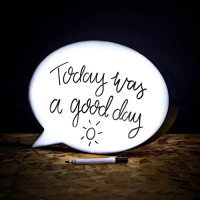 Image of LED Light UP Speech Bubble Box Write Your OWN Message Sign Party Home Decor Fun