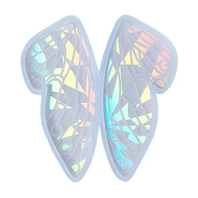 Image of Ralondbey Silicone Moulds for Resin Casting Epoxy Mold Holographic Butterfly Shape DIY Pendant Mould