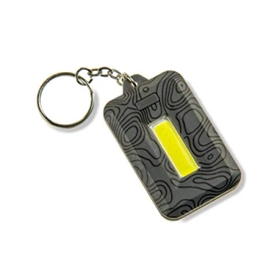 Image of Carson COB LED Keychain Torch, with Stainless Steel Keyring, 3 Light Settings, Grey, Size