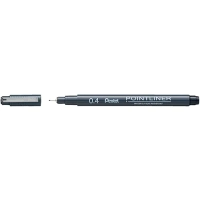 Image of Pentel Pointliner S20P 4A Fineliner Waterproof and Non Fastening 0.4 mm Black