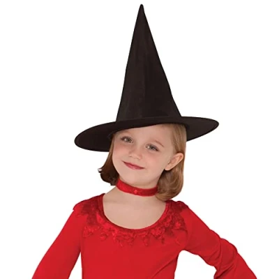 Image of amscan 840861 55 Halloween Children Witch Hat Costume, 1 Pc, Black, One Size