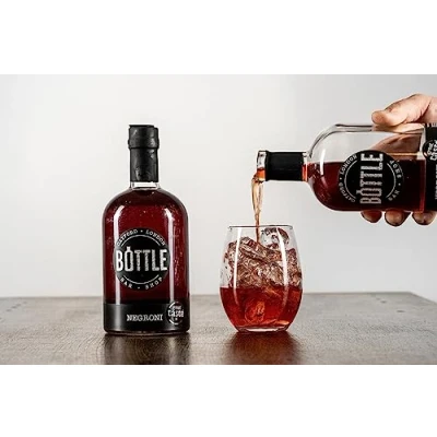 Image of Bottle Bar and Shop: Negroni Pre Mixed, Ready to Drink, Serve, (British Gin, British Vermouth, Campari Bitter, 20% ABV), 50cl bottle, Vegan Friendly, Made, Small Batched.