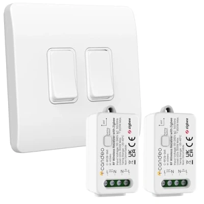 Image of Kinetic grid compatible Smart Switch (2 gang) and Modules with zigbee (2) kit
