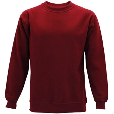 Image of Absolute Apparel Mens AA24 Regular Big Size Gym Sterling Sweatshirt Crew Neck Burgundy