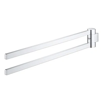Image of GROHE Selection Double Towel Holder with Two Swivel Arms, Concealed Fastening, Chrome 41063000