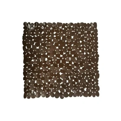 Image of MSV &quot;Pebbles Shower Mat, Chocolate Brown