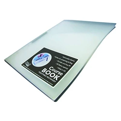 Image of Westfolio Course Book Adjustable Capacity Opaline A4, File Holder, Presentation Display Wallet, Paper, Document, Poly Clear Sleeves, For School, Art Class, University, College, Homework, Projects