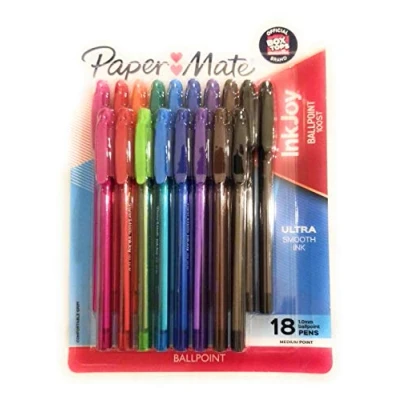Image of Paper Mate Inkjoy 100ST Ballpoint Pen 1mm 18ct Multicolor