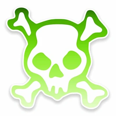 Image of 2 x 10cm Skull Vinyl Sticker Decal Laptop Car Bike Helmet Skateboard #9598