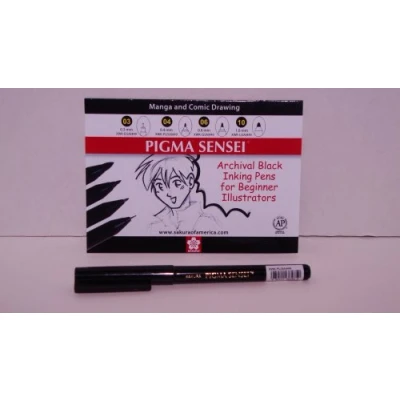 Image of SAKURA PIGMA Sensei 03 Pen Black 0.30MM Ultra Fine Tip by