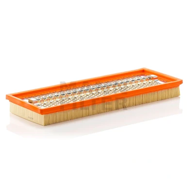 Image of 71736128, 7729686, 7729687 Air Filter MANN C 3874 38mm 140mm 379mm Insert FIAT: Punto I Hatchback