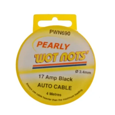 Image of Pearl Automotive PWN690 17A 3.4mm x 4m Wiring Cable Black