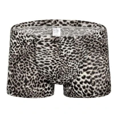 Image of Men&#039;s Boxer Briefs, Low Rise Sexy Leopard Print Briefs Underwear, Breathable Underpants Gift for Boyfriend, Daily Stretch Underwear Shorts, Trunk Shorts Men