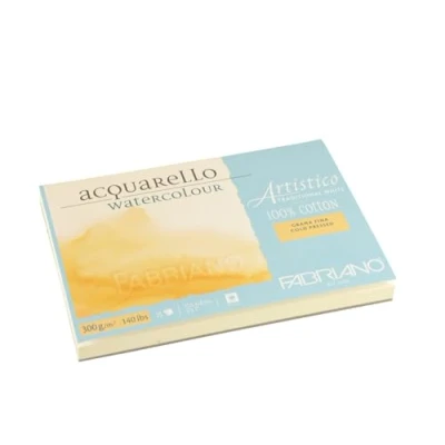 Image of Fabriano ATW BL 4CO 25 F Echtbuetten Watercolour Paper Tap Emuehl GF 5 x 7 inch, White
