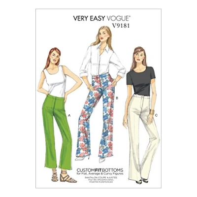 Image of Vogue Patterns 9181, Misses Pants,Sizes 14 22, Patterns, Multi Colour, E5 (14 16 18 20 22)