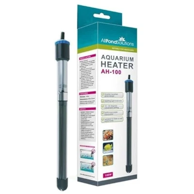 Image of allpondsolutions 100w Aquarium Fish Tank Adjustable Submersible Heater, for Tropical and Marine Aquariums up to 100 Litres