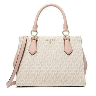Image of Michael Kors Marilyn Satchel Handbag offwhite/pink, Women&#039;s, Size: ONE, Off/white/pink