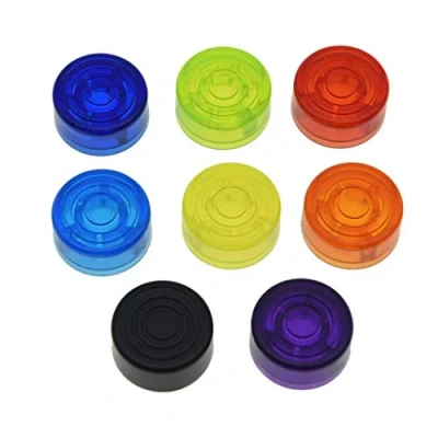 Image of Dopro Guitar Effect Pedal Footswitch Toppers Foot Nail Caps Protection Cap with Multi Colors 8 Pack