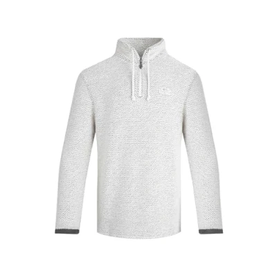 Image of Weird Fish Cruiser 1/4 ZIP Macaroni Jumper, Men&#039;s, Size: 5XL, Ecru