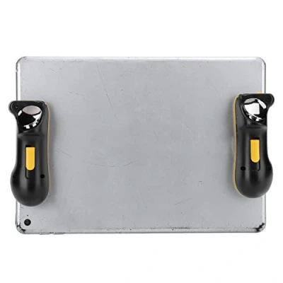 Image of Mobile Game Controller, Tablet PC Continuous Shooting Gamepad Full Protection Four Fingers Operation Equipment Gaming Joysticks for PUBG(Yellow)