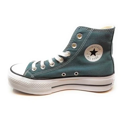 Image of Converse Chuck Taylor ALL STAR LIFT Platform Hightop trainers, Women&#039;s, Size: 4.5, True nature/natural ivory/black Textile