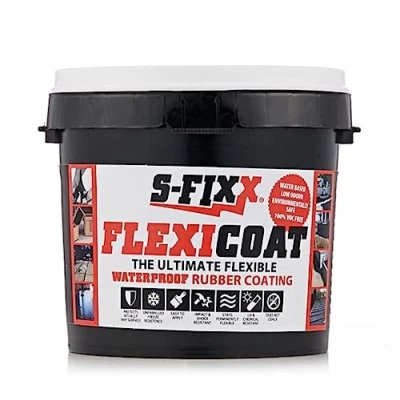 Image of S Fixx Flexicoat Liquid Rubber Black 2 litre
