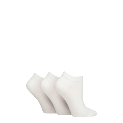 Image of Women&#039;s 3 Pair Iomi Footnurse Gentle Grip Diabetic Cotton Trainer Socks White 4 8