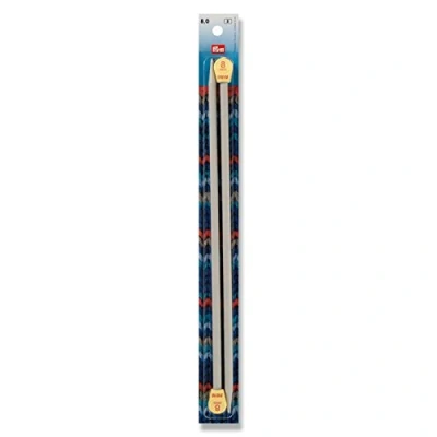 Image of Prym Single Pointed Knitting Pins Plastic Grey 35 cm 8.00 mm, 8