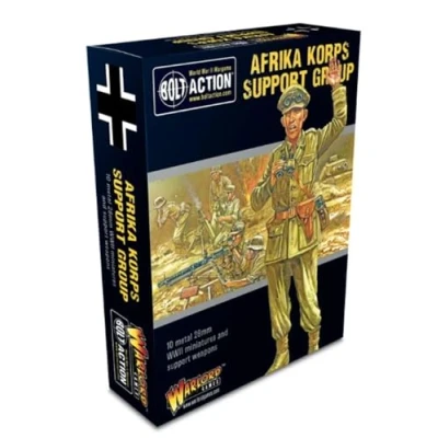 Image of Warlord Games Afrika Korps Support Group 28mm Scale Metal Miniatures for Bolt Action Highly Detailed World War 2 Table top Wargaming