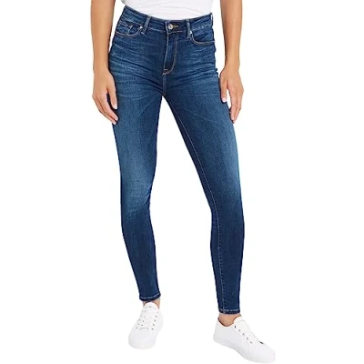 Image of Tommy Hilfiger Women Heritage Como Skinny RW Jeans Stretch, Blue (Doreen), 31W / 32L