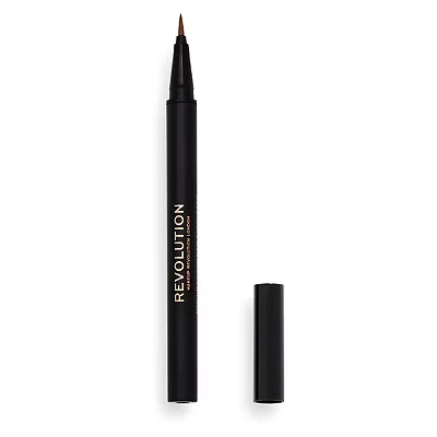 Image of Revolution Beauty London, Hair Stroke, Brow Pen, Dark Brown, 0.5ml