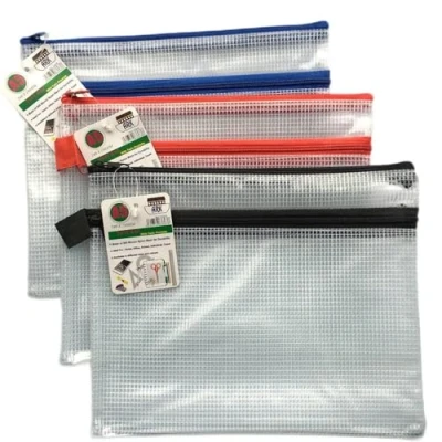 Image of 12 X A5 Twin Pocket Tuff Bag School Waterproof Storage Strong Pencil Pen Case Zip Wallet (240x 190mm) by ARK
