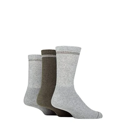 Image of Mens 3 Pair SOCKSHOP TORE 100% Recycled Fashion Cotton Sports Socks Grey 7 11