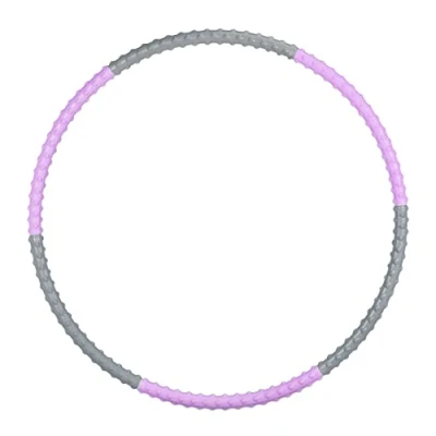 Image of Exercise Hula Hoop, 95CM ø, Fitness Hoop for Adults, Massage, Weight Loss, Abdominal Training, Purple/Grey Relaxdays