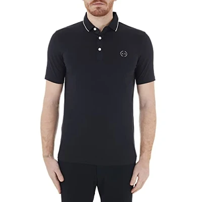 Image of Armani Exchange Men&#039;s 8nzf70 Polo Shirt, Blue (Navy 1510), X Small