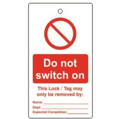 Image of Matlock Lockout Tags Do Not Switch on Single Sided, Pack of10