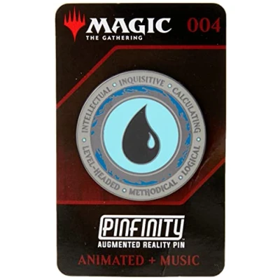 Image of Pinfinity PFMTG004 Magic The Gathering Blue Mana Crest Augmented Reality Pin